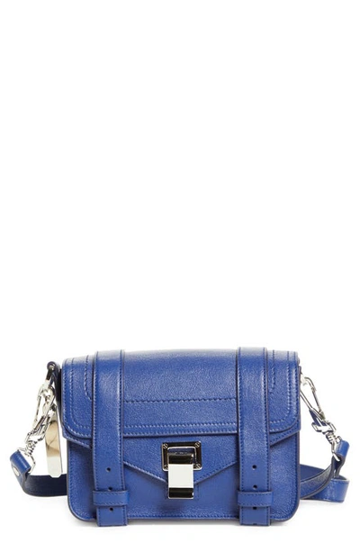 Proenza Schouler Mini Ps1 Leather Crossbody Bag In Cobalt