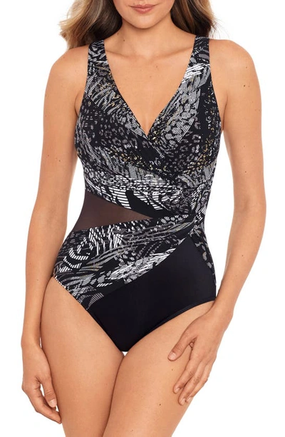 Miraclesuitr Lux Lynx Circe One-piece Swimsuit In Black