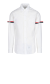 Thom Browne Poplin Grosgrain Armband Button-down Shirt In White
