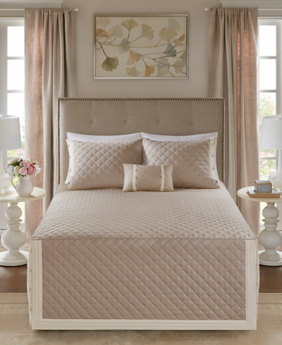 Madison Park Breanna Quilted 4-pc. Bedspread Set, King/california King In Khaki