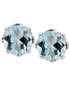 Macy's Rhodolite Garnet Stud Earrings (1-1/5 Ct. T.w.) In Sterling Silver (also In Opal, Citrine, White Top In Aquamarine