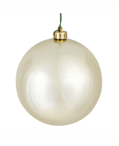 Vickerman 12" Champagne Shiny Ball Christmas Ornament