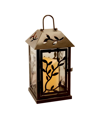 Macy's Lumabase Warm Black Vine Metal Lantern With Led Candle In Black