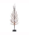 VICKERMAN 4' BROWN ARTIFICIAL CHRISTMAS TREE WITH 280 ORANGE LED LIGHTS