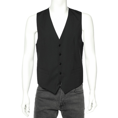 Pre-owned Dolce & Gabbana Black Wool Sleeveless Vest M