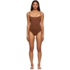 ERES BROWN AQUARELLE ONE-PIECE SWIMSUIT