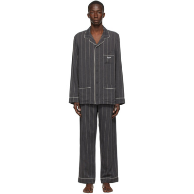 Ermenegildo Zegna Grey Classic Pyjama Set In 024 Slate