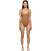Hunza G Classic Square One Piece Metallic Cocoa One Size In Metallic Cocoa