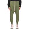 RICK OWENS DRKSHDW SSENSE EXCLUSIVE GREEN DRAWSTRING SWEATPANTS