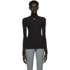 Off-white Printed Stretch-jersey Turtleneck Top In Black White