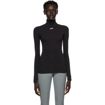 Off-white Off White Off Stamp Turtleneck Top In Black