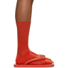 Camperlab Hastalavista Leather Flip Flops In Bright Red