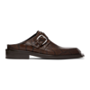 Martine Rose Brown Python Chisel Toe Mules In Mr449 Brown Python