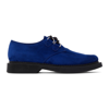 Saint Laurent Derby Teddy Suede Shoe - Atterley In Blue