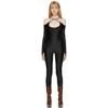 KNWLS BLACK NULLE ALTER CROSS NECK CATSUIT