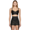 Dolce & Gabbana Jacquard Cropped Bustier Top In N0000 Nero