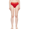 Versace Red Briefs With Medusa Head And Greca Motif In Polyamide Stretch Man