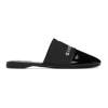 Givenchy Black Patent Leather Bedford Mules