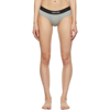 Tom Ford Logo-waistband Briefs In Ig164 Grey Melange
