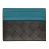 BOTTEGA VENETA BLACK & BLUE CREDIT CARD HOLDER