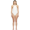 OFF-WHITE OPEN STRAP ONE-PIECE SWIMSUIT