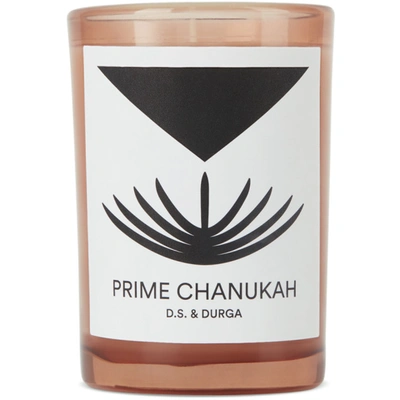 D.s. & Durga Limited Edition Prime Chanukah Candle, 7 oz In White / Black