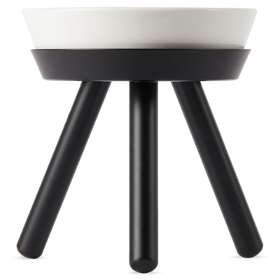 Pets So Good Black & White Tall Oreo Table Mini Pet Bowl In Black White