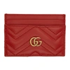 GUCCI RED GG MARMONT CARD HOLDER