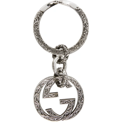 Gucci Interlocking-g Logo Sterling Silver Key Ring