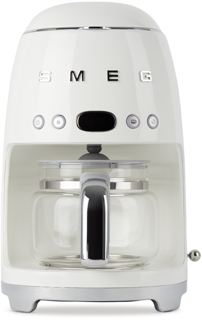 Smeg White Retro-style Drip Coffee Machine, 1.2 L