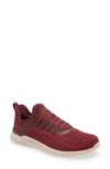 Apl Athletic Propulsion Labs Techloom Tracer Knit Training Shoe In Burgundy / Beach / Speckle