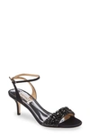 Badgley Mischka Richelle Embellished Ankle Strap Sandal In Black