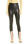 Alix Nyc Brower Faux Leather Stirrup Leggings In Black