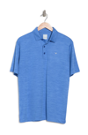 Callaway Golf Textured Polo Shirt In Medium Blue Tattoo Heather