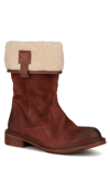 Vintage Foundry Trina Faux Fur Trimmed Boot In Red