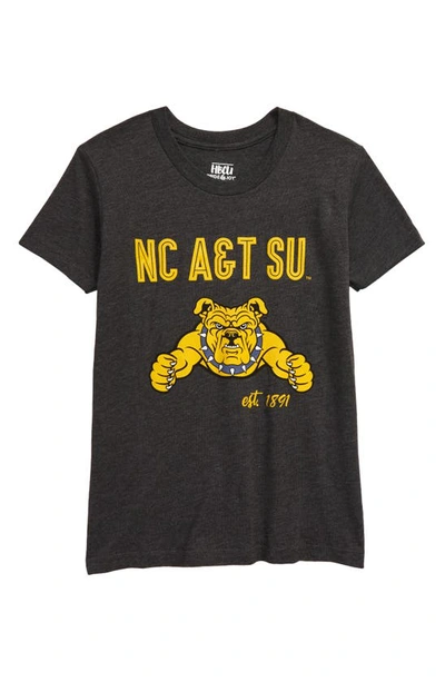 Hbcu Pride & Joy Kids' Nc A&t Graphic Tee In Dark Heather Grey