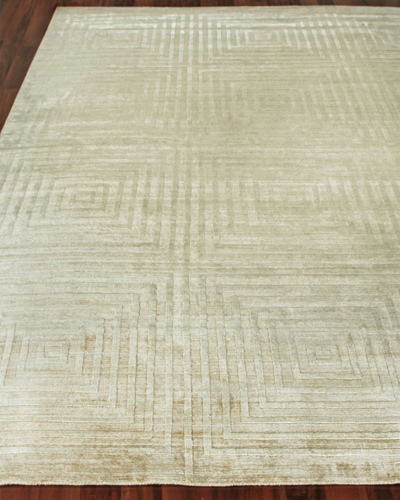 Exquisite Rugs Langley Hand-knotted Rug, 9' X 12' In Ivory/beige
