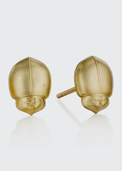 Anthony Lent Ladybug Stud Earrings In 18k Yellow Gold In Yg