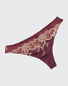 Lise Charmel Splendeur Soie Lace Thong In Splendeur Cyan