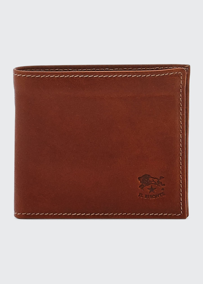 Il Bisonte Men's Vintage Leather Wallet In Vintage Cognac