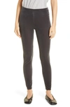 Eileen Fisher Velvet Ankle Leggings In Graphite