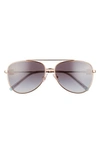 Tiffany & Co 59mm Pilot Sunglasses In Rubedo/ Gradient Grey