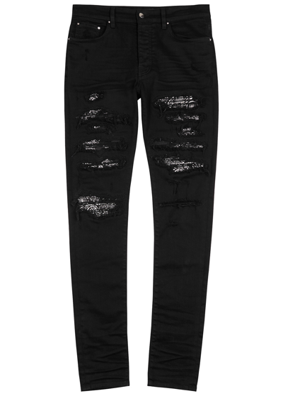 Amiri Thrasher Black Distressed Skinny Jeans