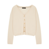 Lisa Yang Beige Cashmere 'the Abby' Cardigan In Ecru