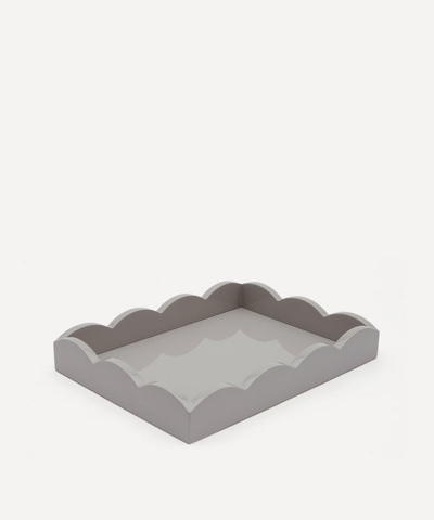 Addison Ross Small Lacquered Scalloped Tray In Lilac