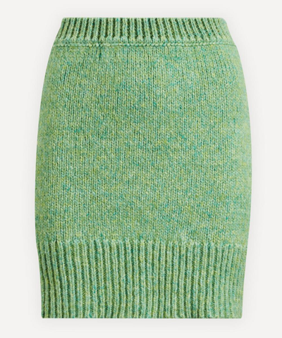 Paloma Wool Green Sam Knit Skirt In Aquamarine