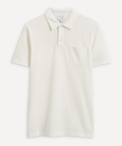Sunspel X Esquire Riviera Polo Shirt In Marshmallow
