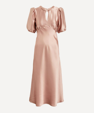 aligne pink dress ALIGNE Ivy Puff Sleeve Dress