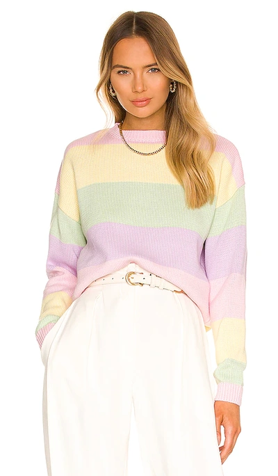 Olivia Rubin Aria Striped Knitted Cotton Jumper In Multicoloured