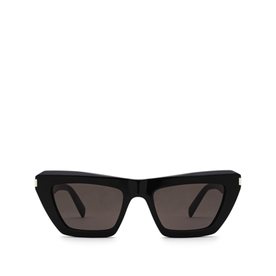 Saint Laurent Tortoiseshell Sl 467 Sunglasses In Black